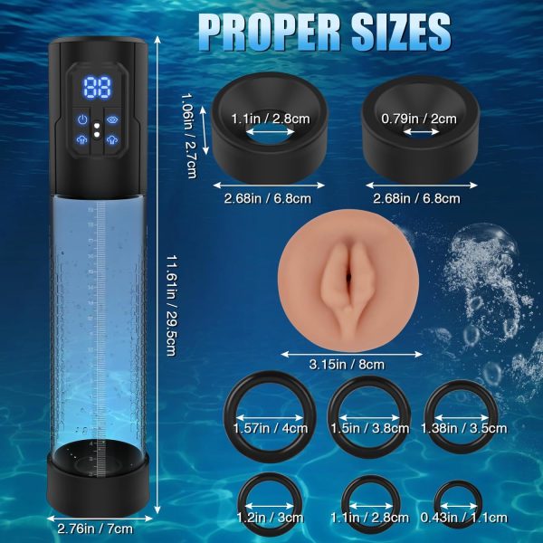 Dual-Function Male Enlarger Pump 4 Pressure Settings 3 Auto-Suction Modes Waterproof Design