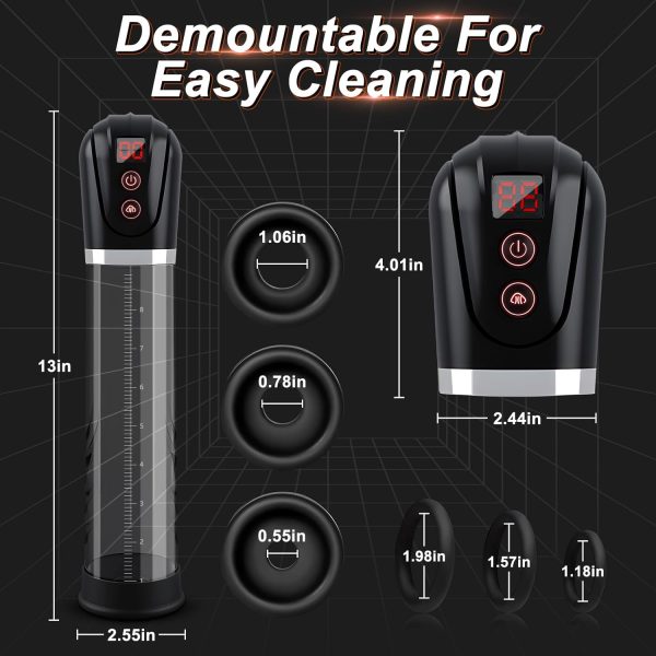 Powerful Electric Penis Pump 3 Modes Customizable Suction Quick-Release Valve