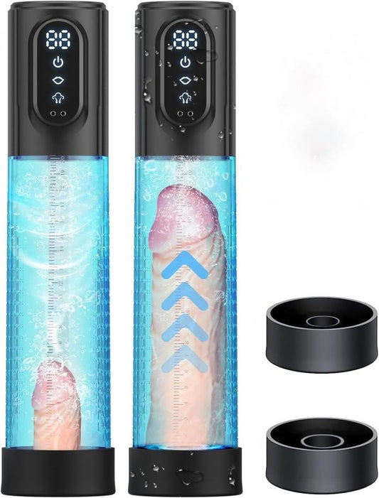 Waterproof Penis Vacuum Pump 3 Strengths 3 Cycles One-Button Controls