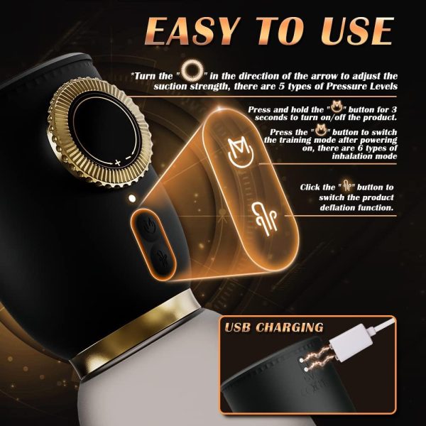 Electric Penis Enlargement Pump 6 Training 5 Suction Intensities 3 Quick Deflation Methods