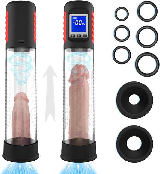 Scientific Penis Enhancer Pump 6 Suction Intensities LCD Display