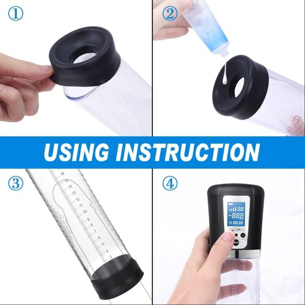 Penis Enhancer Pump 4 Pressure Levels for Lengthening Longer Erections