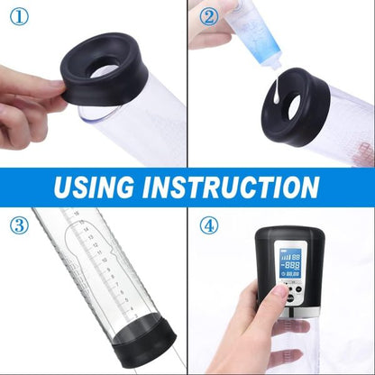 Penis Enhancer Pump 4 Pressure Levels for Lengthening Longer Erections