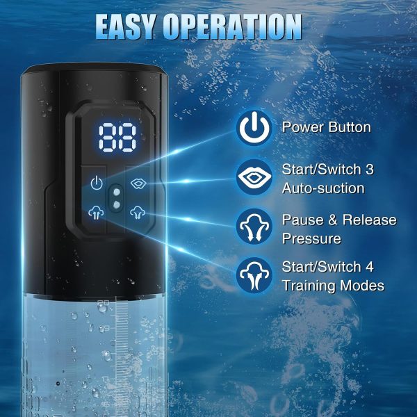 2-in-1 Penis Pump and Automatic Masturbator 4 Training Modes 3 Suction Intensities