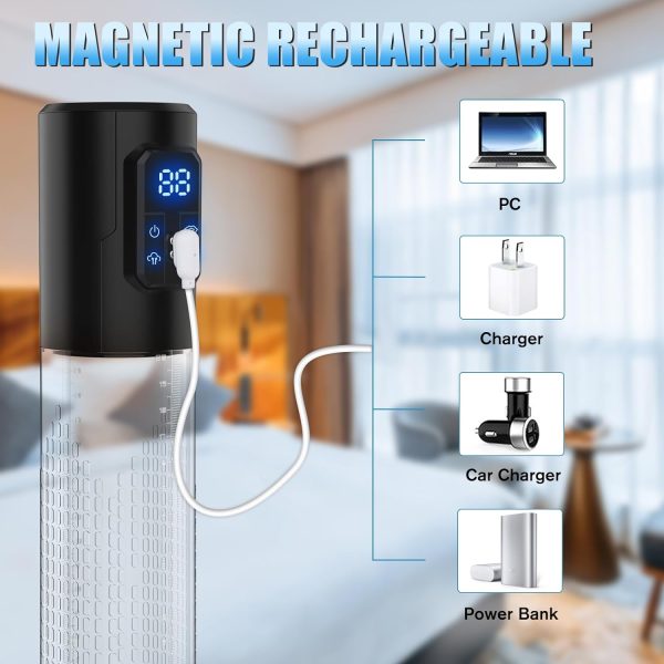 2-in-1 Penis Pump and Automatic Masturbator 4 Training Modes 3 Suction Intensities