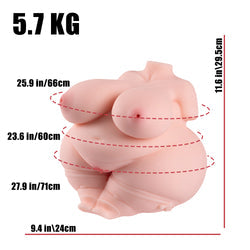 Betty BBW Sex Doll Torso Big Ass Anal Mens Adult Toys 12.57lbs