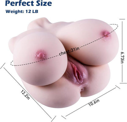 M-Cup Large Tits Sex Doll Male Masturbator with Vagina Anal 12.8lb