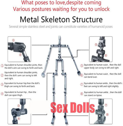Massive Jelly Breasts Sex Doll with Metal Skeleton 79LB