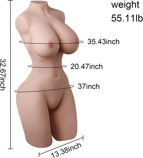 Auto-Stretching Life Size Large Tits Sex Doll 55LB