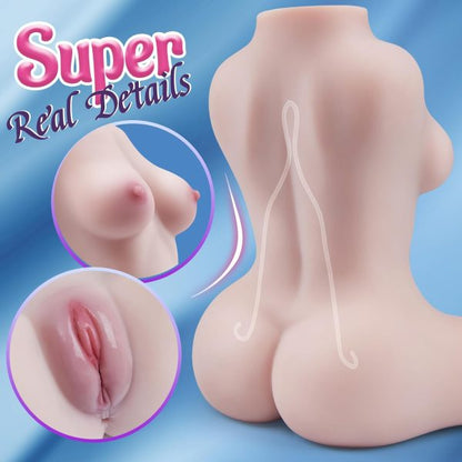 Automatic Vibrating Male Masturbator Large Tits Sex Doll 5.9LB