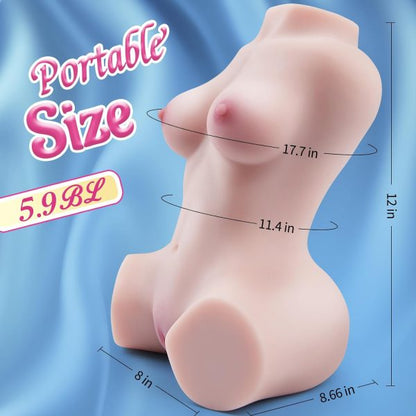 Automatic Vibrating Male Masturbator Large Tits Sex Doll 5.9LB