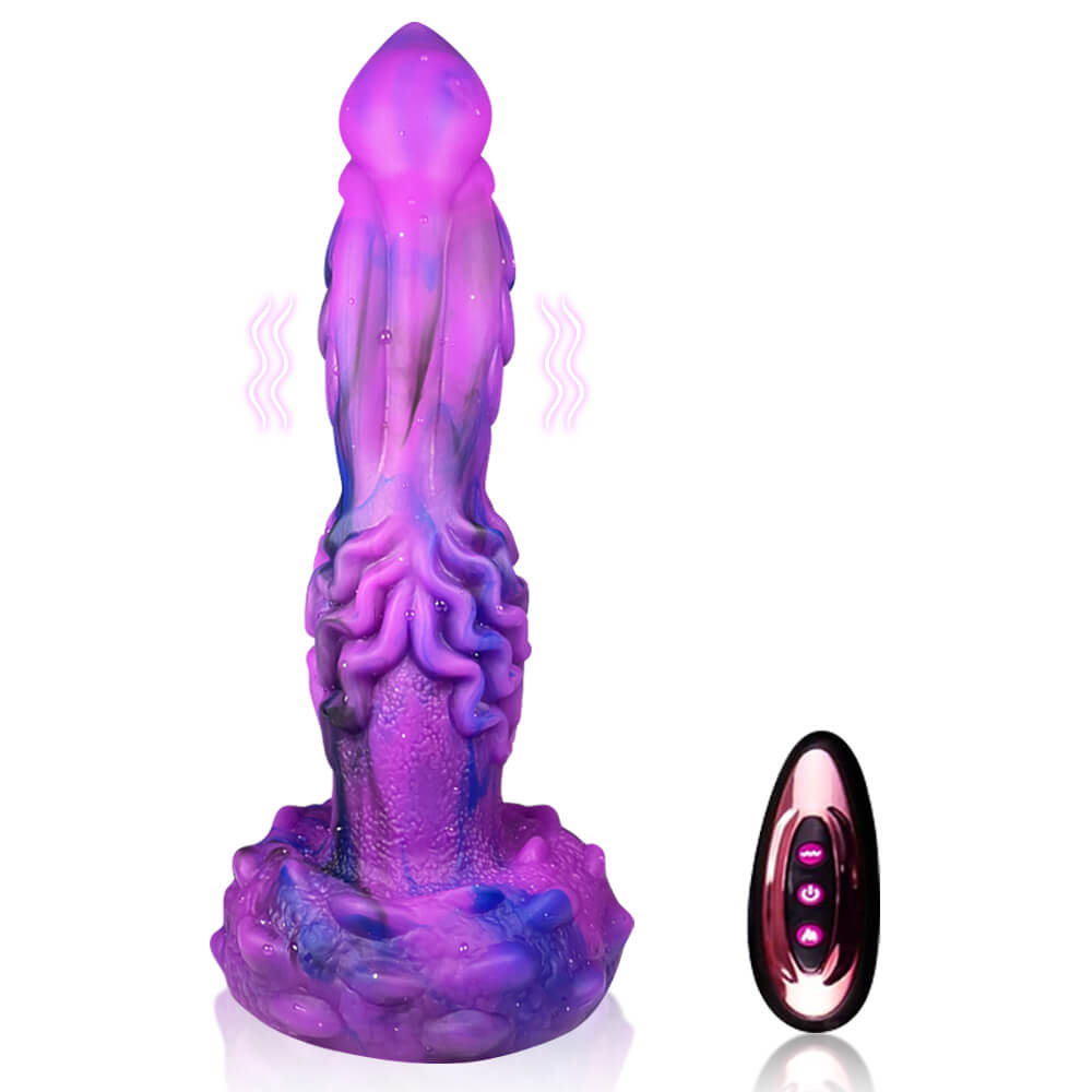 Poke Monster Dildo with 10 powerful vibration 7 thrusting  9.45 inches