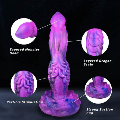 Poke Monster Dildo with 10 powerful vibration 7 thrusting  9.45 inches