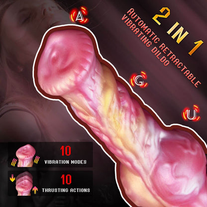 Crimson Dragon Blowjob Thick Monster Dildos 10 vibration 10 thrusting