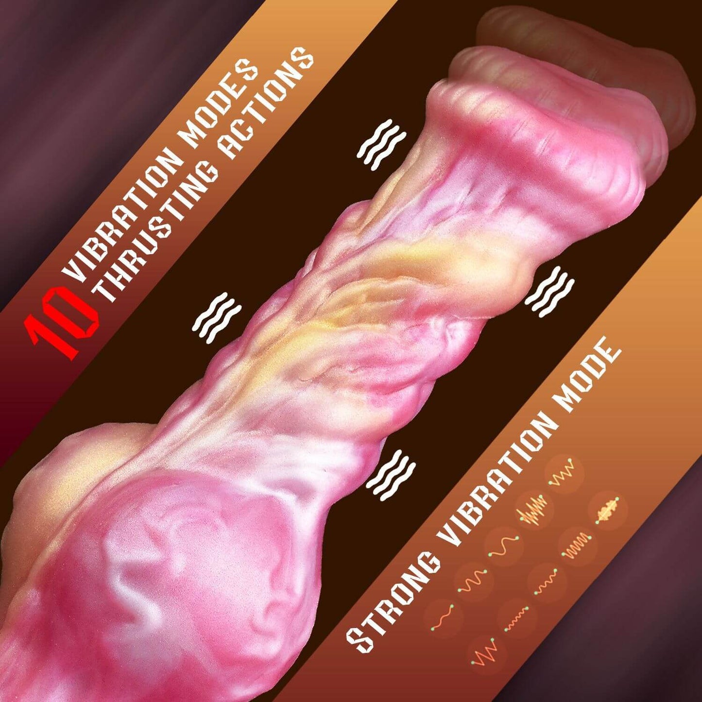 Crimson Dragon Blowjob Thick Monster Dildos 10 vibration 10 thrusting