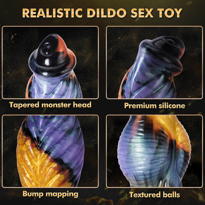 Phoenix II Thrusting Vibrating Knot Monster Dildo with Remote 10.2 Inch