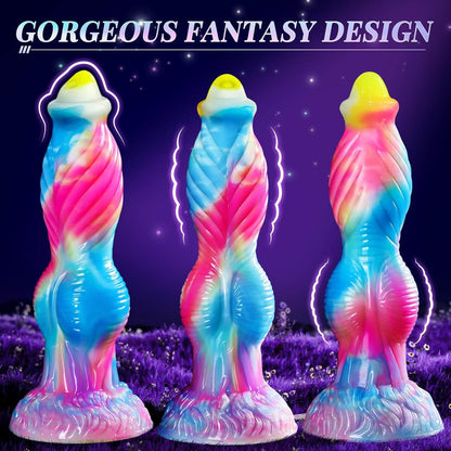 Phoenix II Thrusting Vibrating Knot Monster Dildo with Remote 10.2 Inch