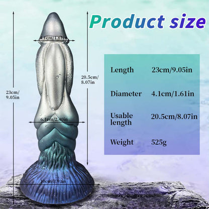 Lunar Beast Alien Anal Prostate Dragon Dildo 9 Inch