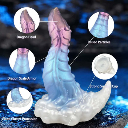 Psyduck Fantasy Huge Dragon Dildo Sex Anal Toys 7.5 Inch