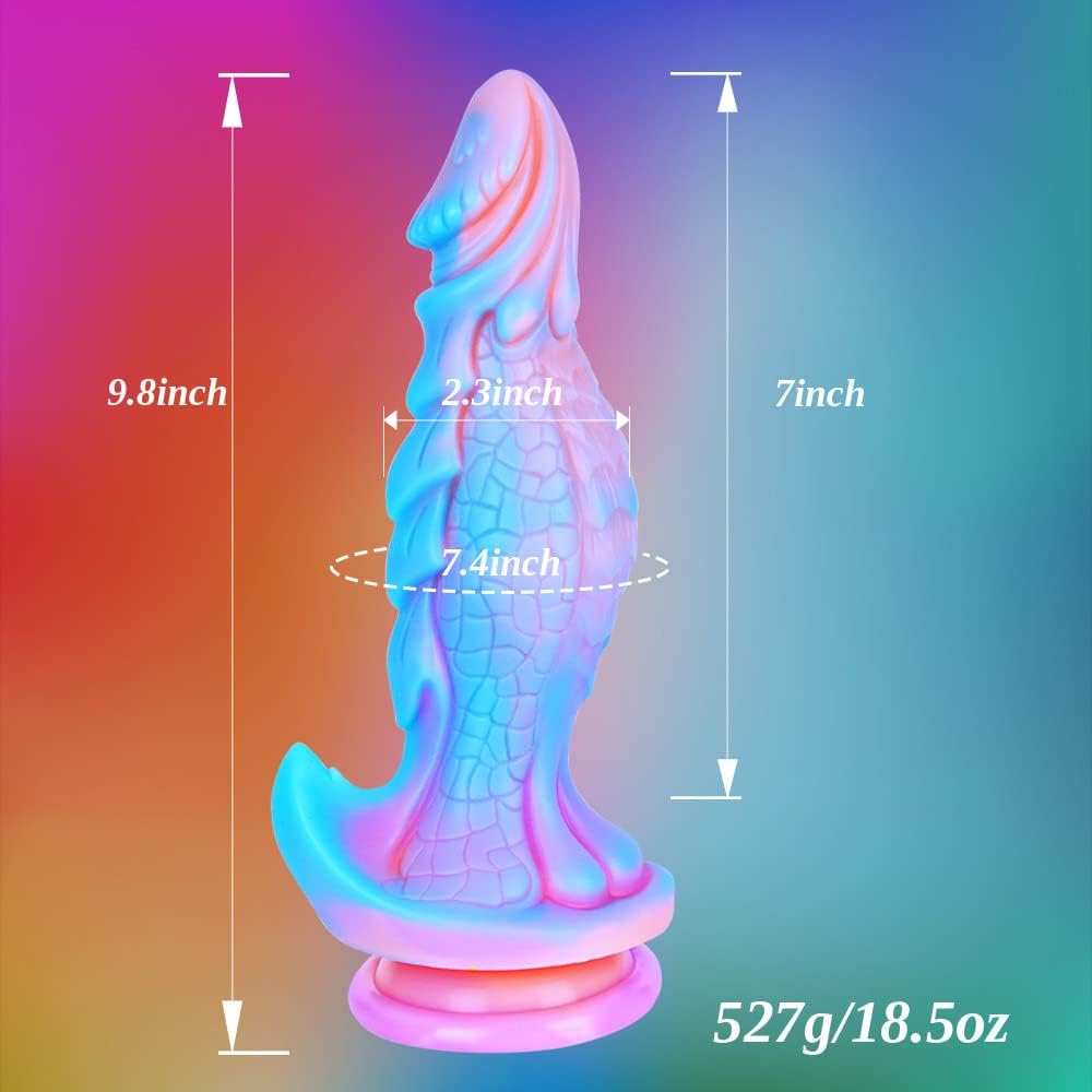 9.8 Inch Huge Dragon Flexible G-spot Dildo with Large Suction Cup