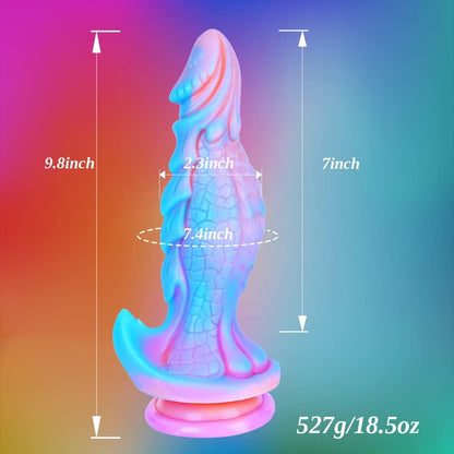 9.8 Inch Huge Dragon Flexible G-spot Dildo with Large Suction Cup