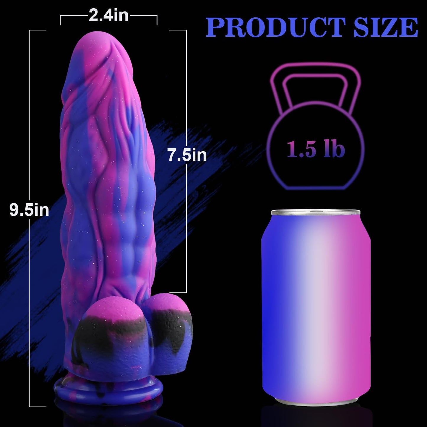 9.5'' Huge Fantasy Realistic Dragon Dildo with Powerful Suction Cup