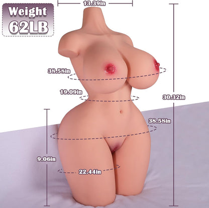 Huge Boobs Fat Butt Realistic BBW Sex Doll Male Masturbator 62LB
