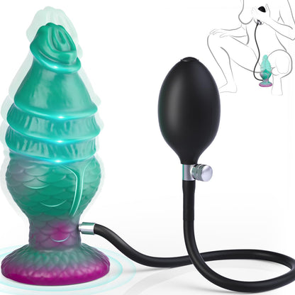 Inflatable Adjustable Thickness Dragon Knot Dildo