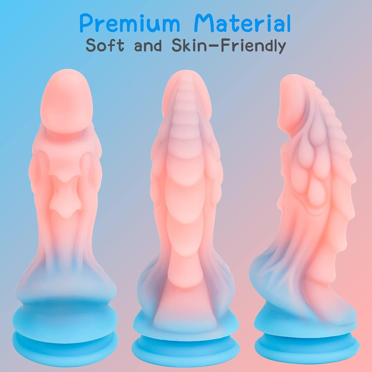 Hands-Off Huge Anal Monster Dildo with Strong Suction Cup 8.66 Inch