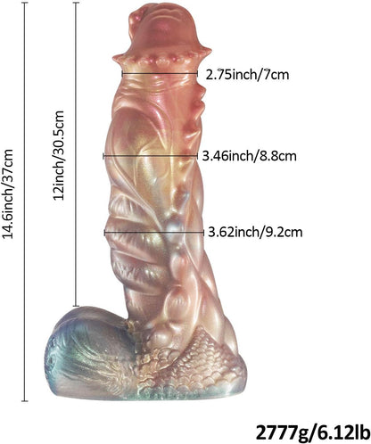 XXXL Thick Monster Dragon Giant Dildos with Strong Suction Cup 14.6 Inch