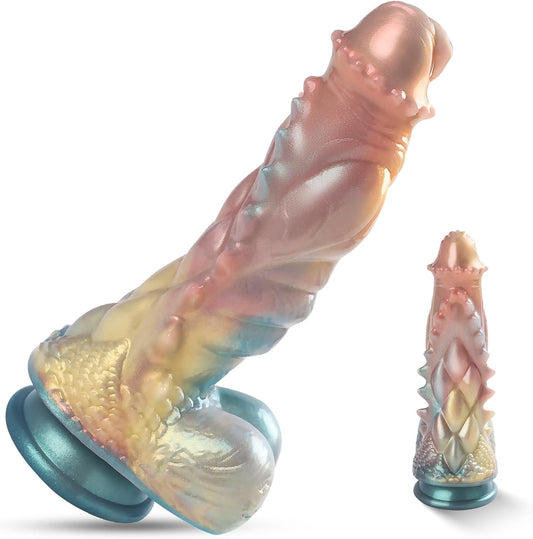 Huge Thick Monster Dildo with Powerful Suction Cup 9''