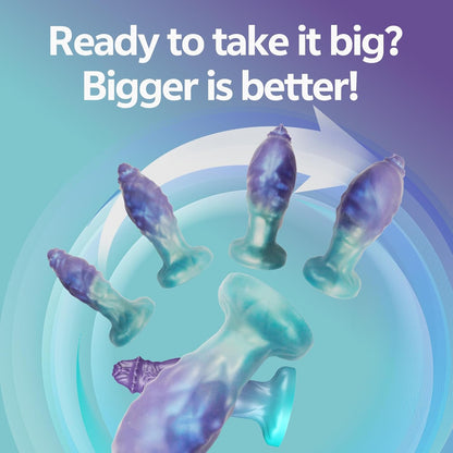 Huge Thick Monster Dildo with Inflatable Pump 7.5"