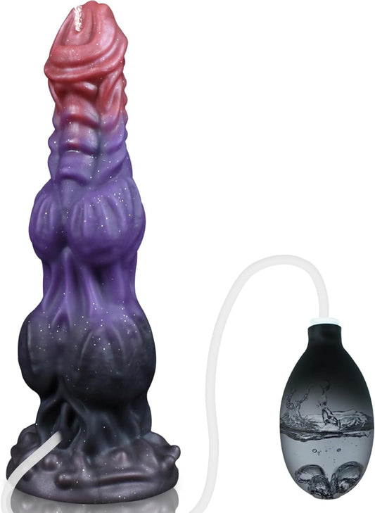 9.6" Monster Squirting Dildo with 2 Big Knots Ejaculating Toy