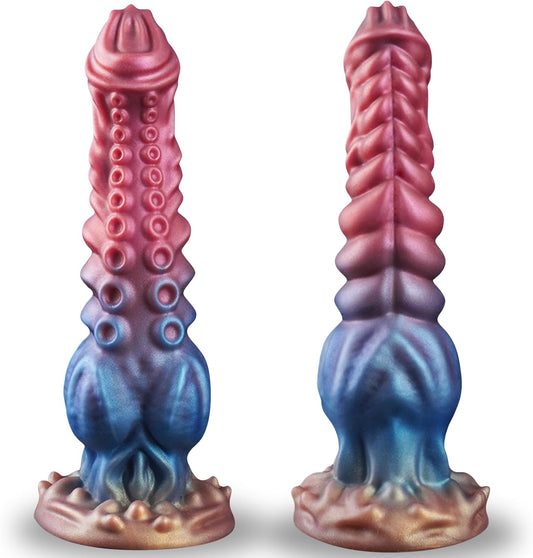 9.7in Huge Octopus Monster Dildo with Thick Anal Knot