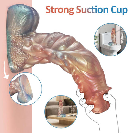 XXXL Thick Monster Dragon Giant Dildos with Strong Suction Cup 14.6 Inch