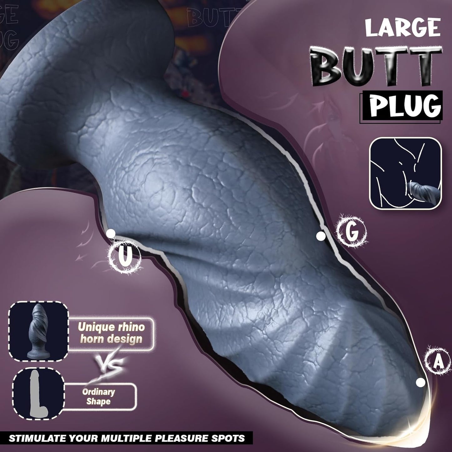 Huge Silicone Monster Animal Dildos with Big Knot 11 Inch