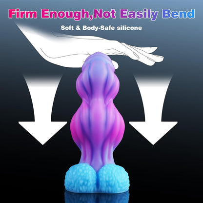 Short Thick Monster Knot Dildo with Suction Cup 7"