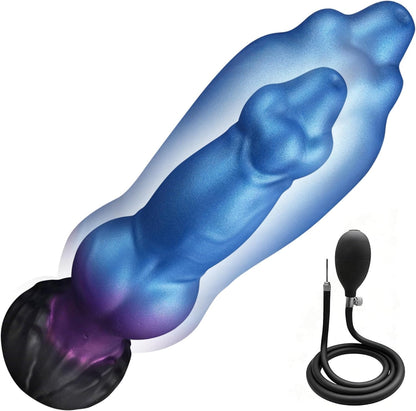 Inflatable Big Thick Anal Prostate Training Monster Dildos 8.15inch