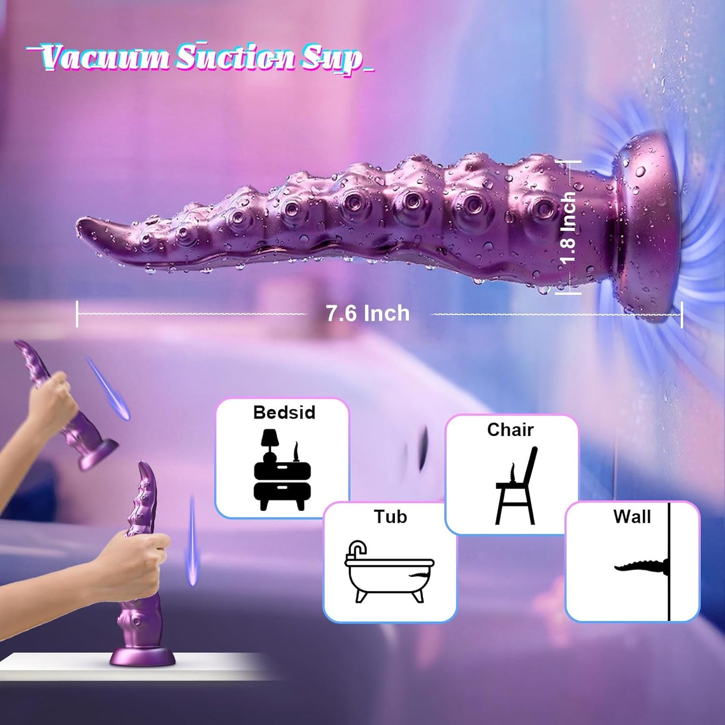 Wriggling Vibrating Riding Huge Thick Monster Suction Cup Octopus Dildo