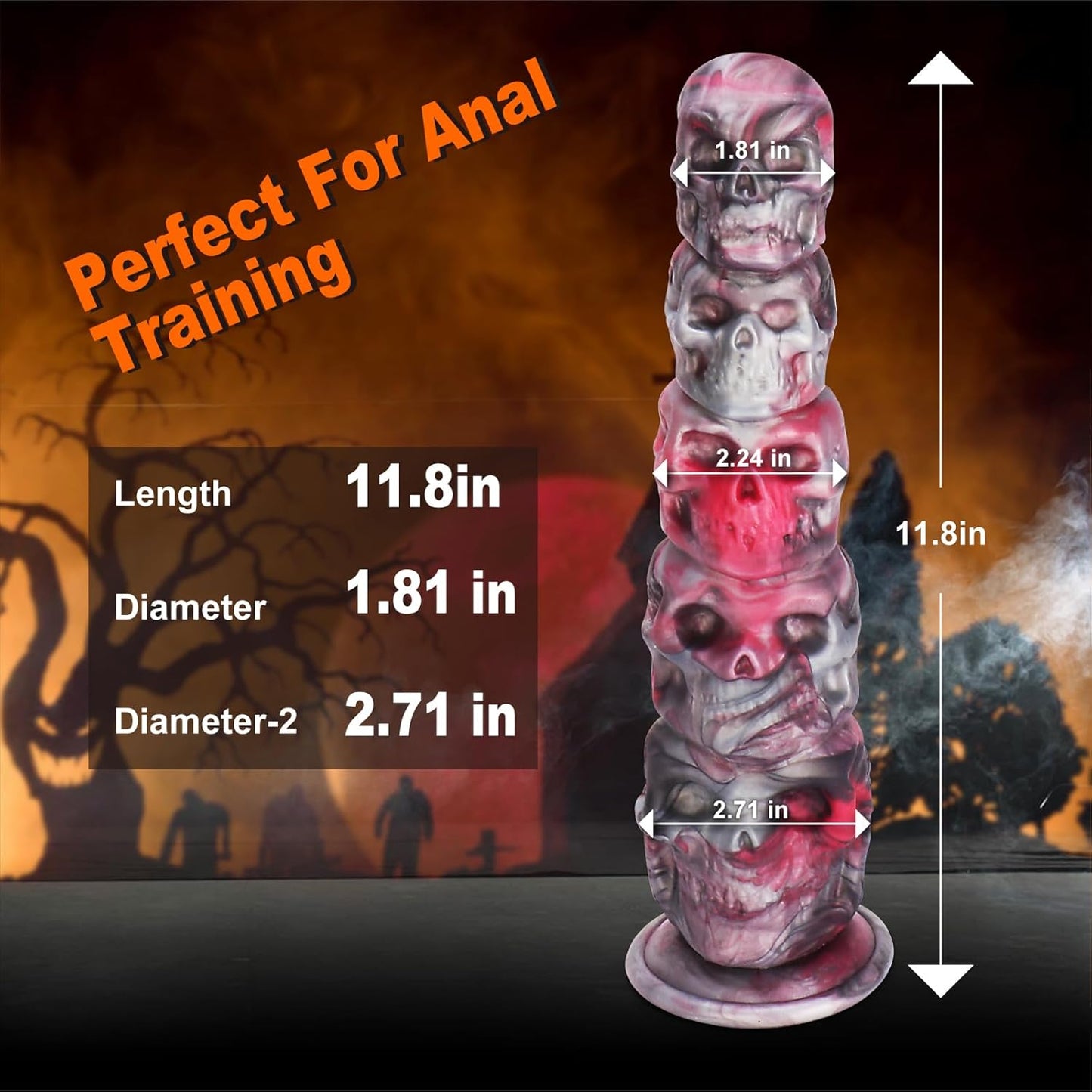 Realistic Silicone Long Huge Thick Anal Knot Dragon Dildo 11.8 Inch