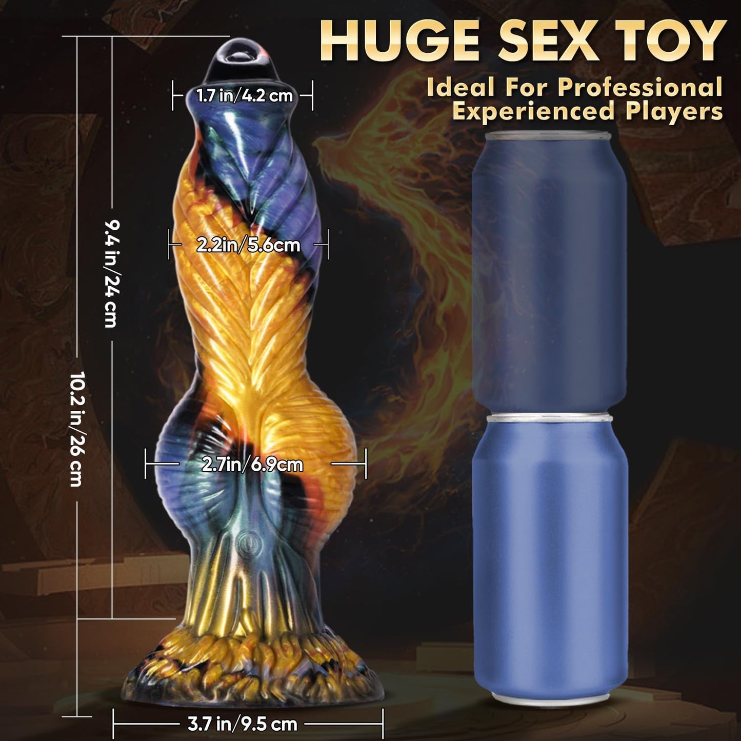 Thrusting Monster Big Dildo Sex Toys Vibrator 10.2" App Remote Control