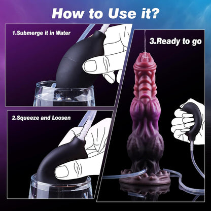 9.6" Monster Squirting Dildo with 2 Big Knots Ejaculating Toy