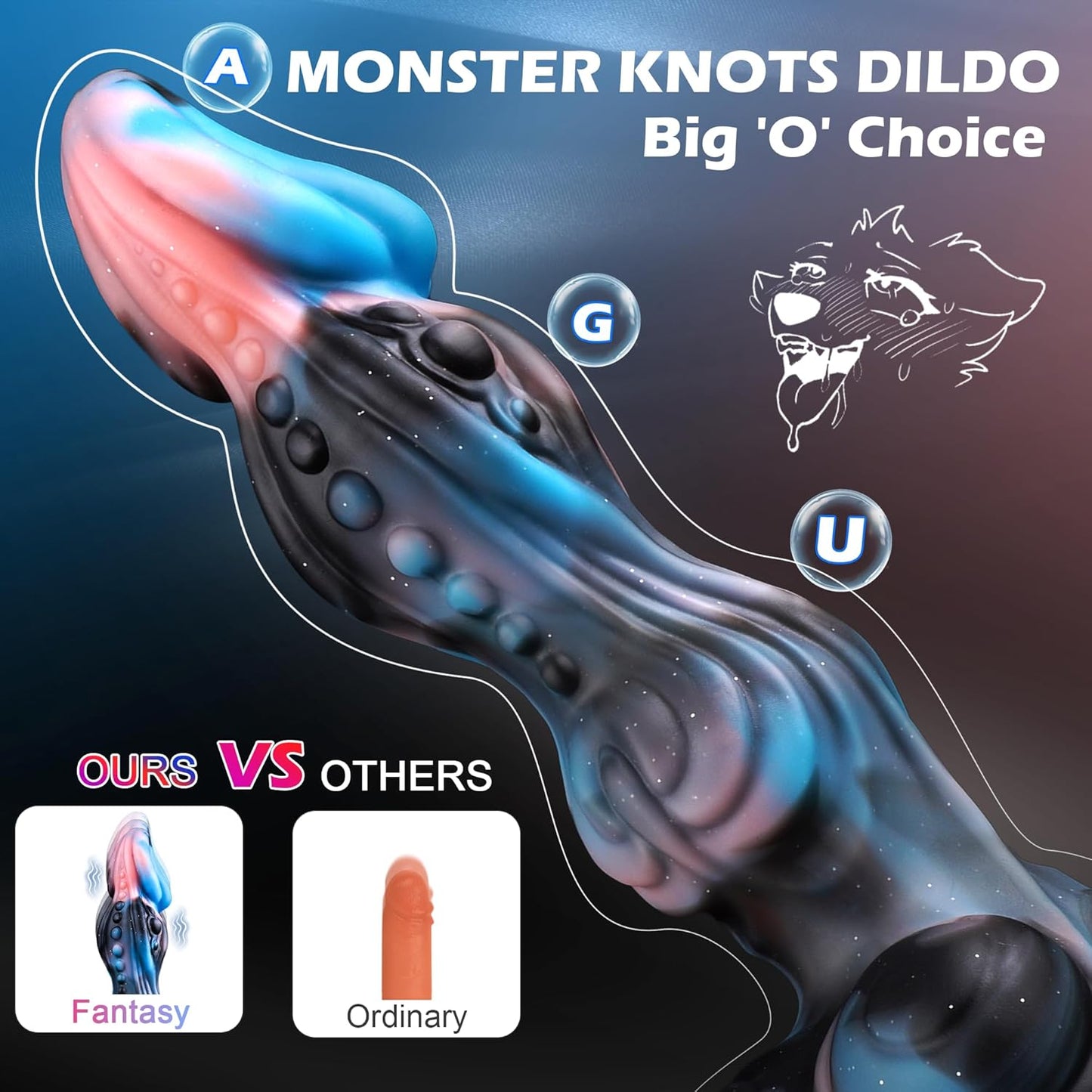 Thrusting Vibrating Heating Monster Dildo with Suction Cup 9.72"