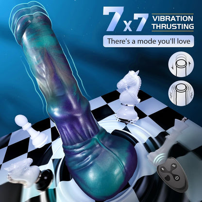 Suction Cup Creature Thrust Vibrating Mega Dragon Dildo 11.8"