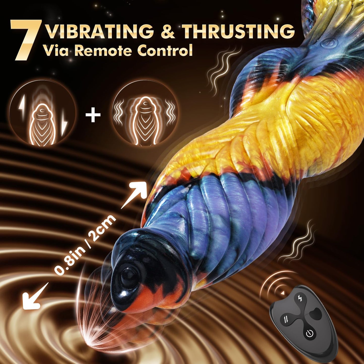 Thrusting Monster Big Dildo Sex Toys Vibrator 10.2" App Remote Control