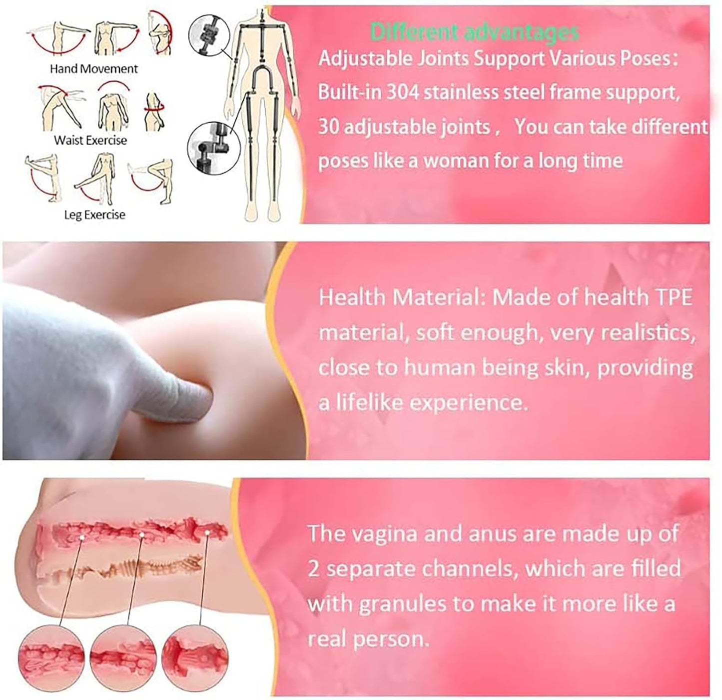 Silicone Sexy BBW Love Doll with Feet Standing 163cm