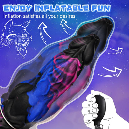 XL Inflatable Monster Knot Dildo Adult Sex Toys 8.5"