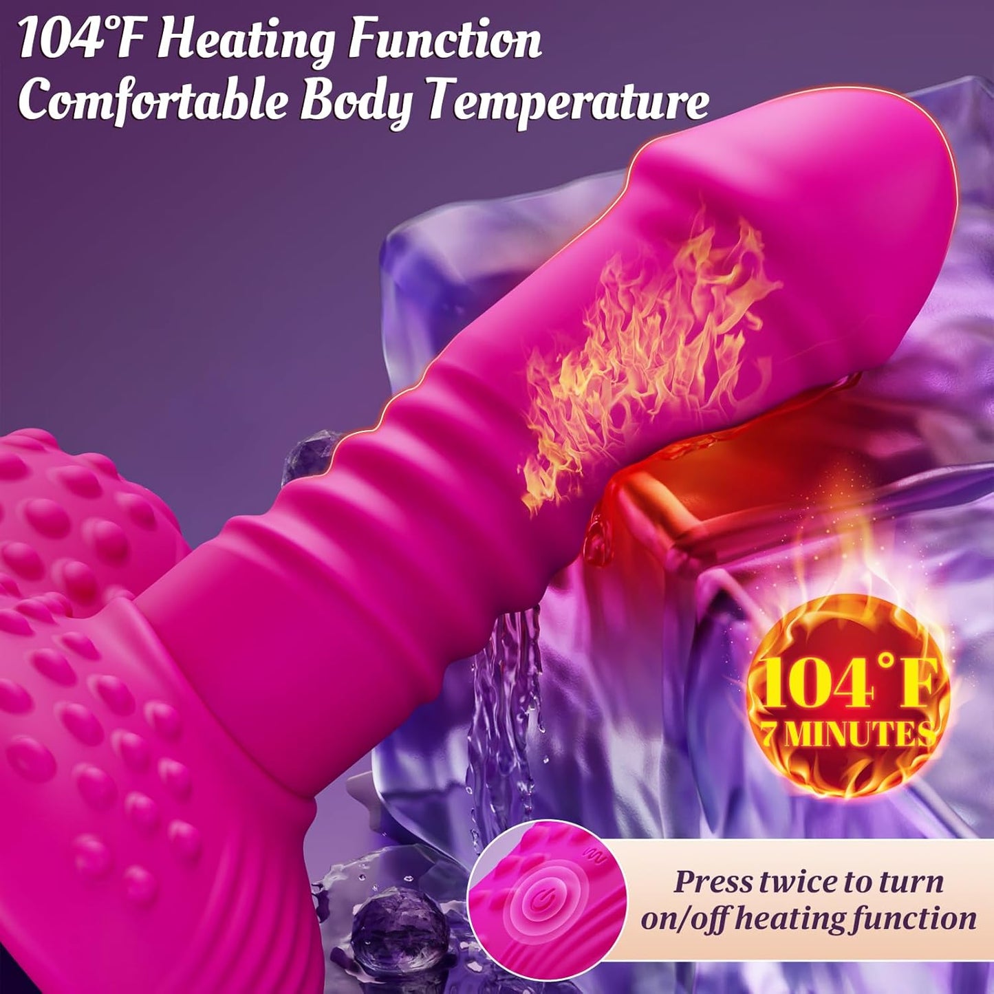 Sitting Riding Strap On Grinder Dragon Dildo with 9 Thrusting Vibrating Heating