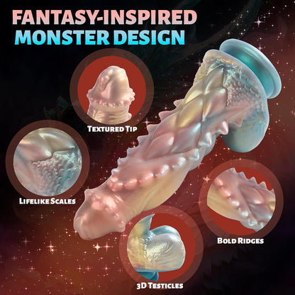 Huge Thick Monster Dildo with Powerful Suction Cup 9''