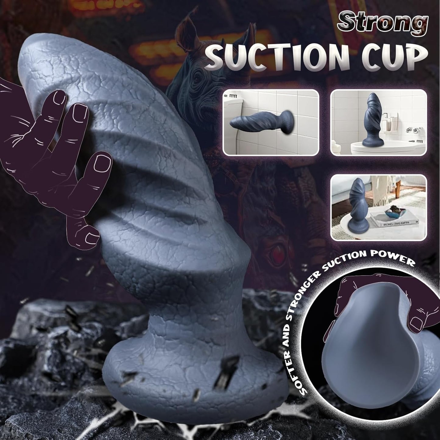 Huge Silicone Monster Animal Dildos with Big Knot 11 Inch